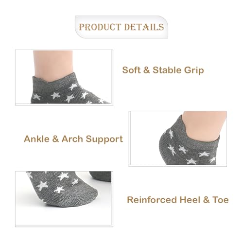 Image of MOMISY Baby Girl Boys children Non Slip Socks Toddlers Infant Warm Cotton Stretch Anti skid Socks-6 Pairs