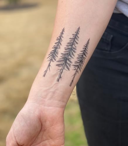 Mi's Armlets Pine Trees Temporary Tattoo, Pine Trees Tattoo, Nature