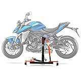 Durch innenliegende Gleitschienen wird eine leichte Bedienung des Zentralständer Motorrad ermöglicht. Aufgrund der Entlastung von Reifen und Gabel im aufgebockten Zustand, kann der Power Evo auch besten zum Überwintern verwendet werden.