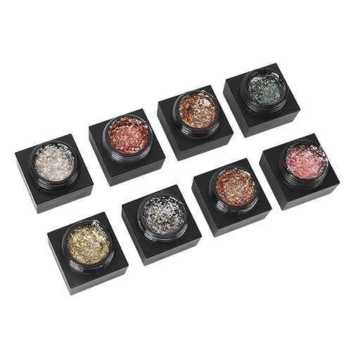 Esmalte de gel con purpurina para lucir uñas perfectas en casa con este set de 8 colores UV