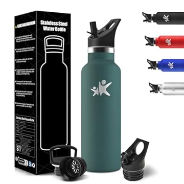 HoneyHolly Borraccia Termica Bambini 500 ML, Senza BPA, Borraccia Termica, 18/8 Acciaio Inox, Bottiglia Termica, Sottovuoto a Doppia Parete, Borracce Termiche, con Cannuccia, Termos per Scuola, Sport