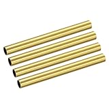 METALLIXITY Messingrohr (9,5 mm Außendurchmesser x 0,5 mm Wandstärke x 100 mm Länge) 4 Stück, gerades Rohr - für die Wohnraumgestaltung, Maschinenbau, DIY-Handwerk