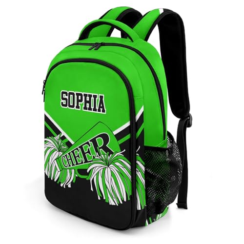 Cheer Bag Cheerleading School Backpack Shoulders Bookbag for Competition Training(Green Color)2
