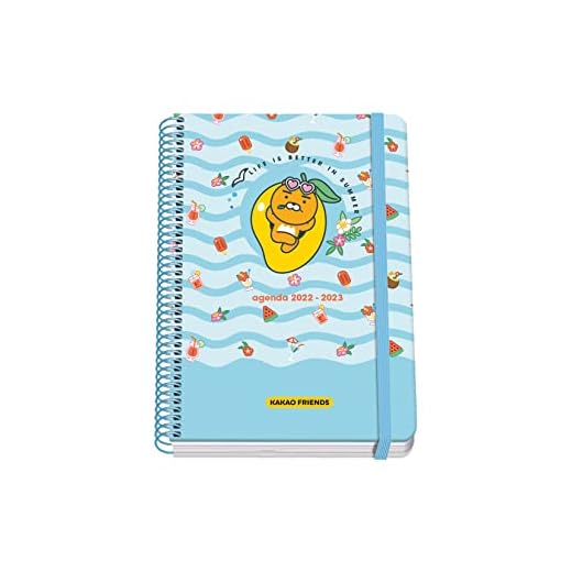 DOHE Agenda escolar - A5 - S/V - Kakao Friends - Summer Holiday, Azul, 51219