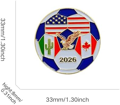 2026 World Football Soccer Cup Support Fan Team Pin Badge Brooch Decorations Gifts Memorabilia (USA-Mexico-Canada)