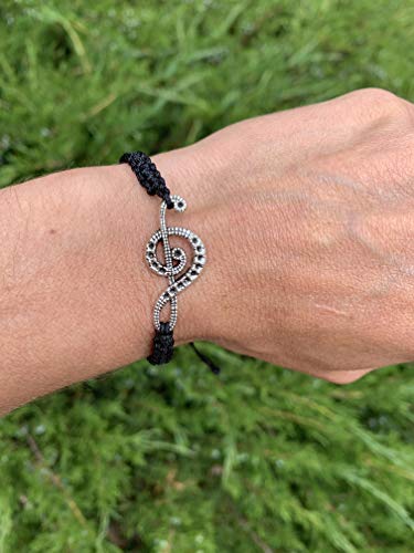 Infinity Collection Charm Bracelet - Treble Clef Jewelry With Adjustable Braided Band, Music Gift for Musicians, Marching Band Members, and Music Lovers3