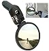 Hafny Bar End Bike Mirror, Stainless Steel Mirror, Safe Rearview Mirror, HF-MR083 (Black 62mm)