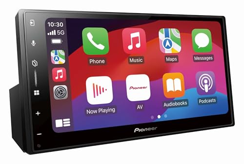 Pioneer SPH-DA97DAN-UNI Centro Multimedia 1DIN, Panel Táctil Capacitivo de 9.0 Pulgadas con Wi-Fi, Bluetooth, Apple CarPlay, Android Auto y Dab+, Antena Dab