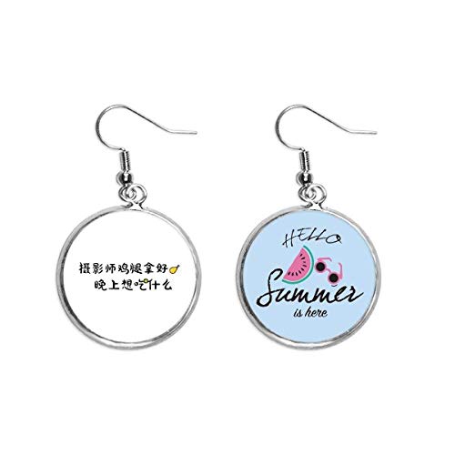 Pendientes de sandía modernos y accesorios de moda para mujer