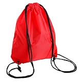 Bonaweite Drawstring Bag Light Riding Nylon Unisex Travel Sport Gym sack Backpack Red