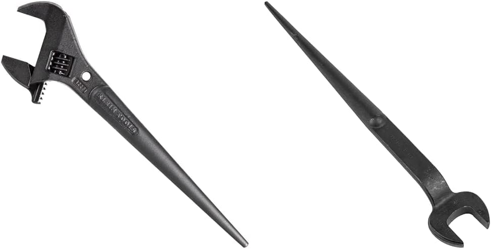 Klein Tools 3227 Extra Wide Adjustable Wrench, 10-Inch, with Tether Hole, for Heavy Nut