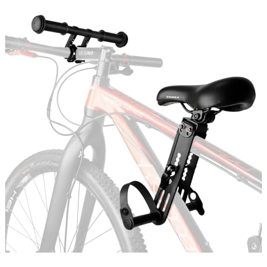saurka Kid Bike Seat Front Mounted and Handlebar for Mountain Bike Parent-Child Cycling, Child Bicycle Seat&Child Handlebar Compatible with All Adult MTB Bike Cycling(Handlebar+Seat)