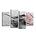 Produktbild Leinwanddruck Wandkunst Rose Blume Bild zu Foto Malerei Home Wohnzimmer Büro Dekorative Wanddekoration 4 Panel Moderne Galerie Wrap Artwork,30x60cmx2p/30x80cmx2p