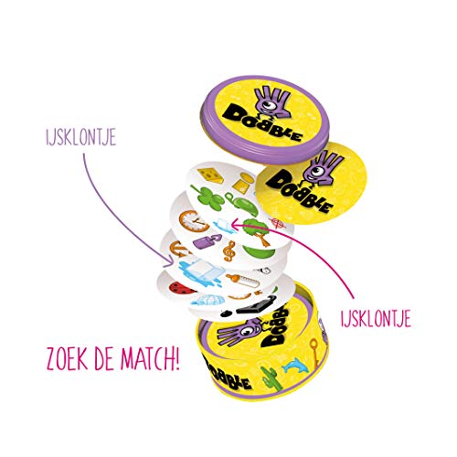 Dobble-Classic-NL-Kaartspel-voor-jong-en-oud-Test-je-snelheid-observatie-en-reflexen-Vijf-spelvariaties-mogelijk-Voor-de-hele-familie-Taal-Nederlands