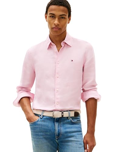 Tommy Hilfiger Men's Casual Linen Button Down Shirt