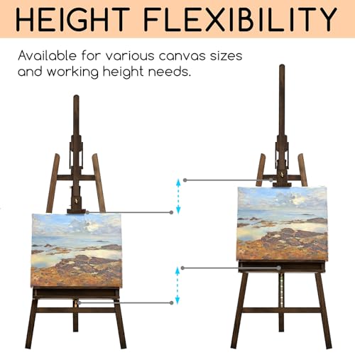 Image of MEEDEN Wooden Artist Easel for Painting: Adjustable Studio Easel for Adults