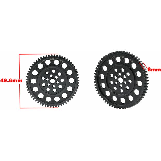 Amazon.com: Hot Racing SCXP260T Steel Spur Gear 60 Tooth 32 Pitch