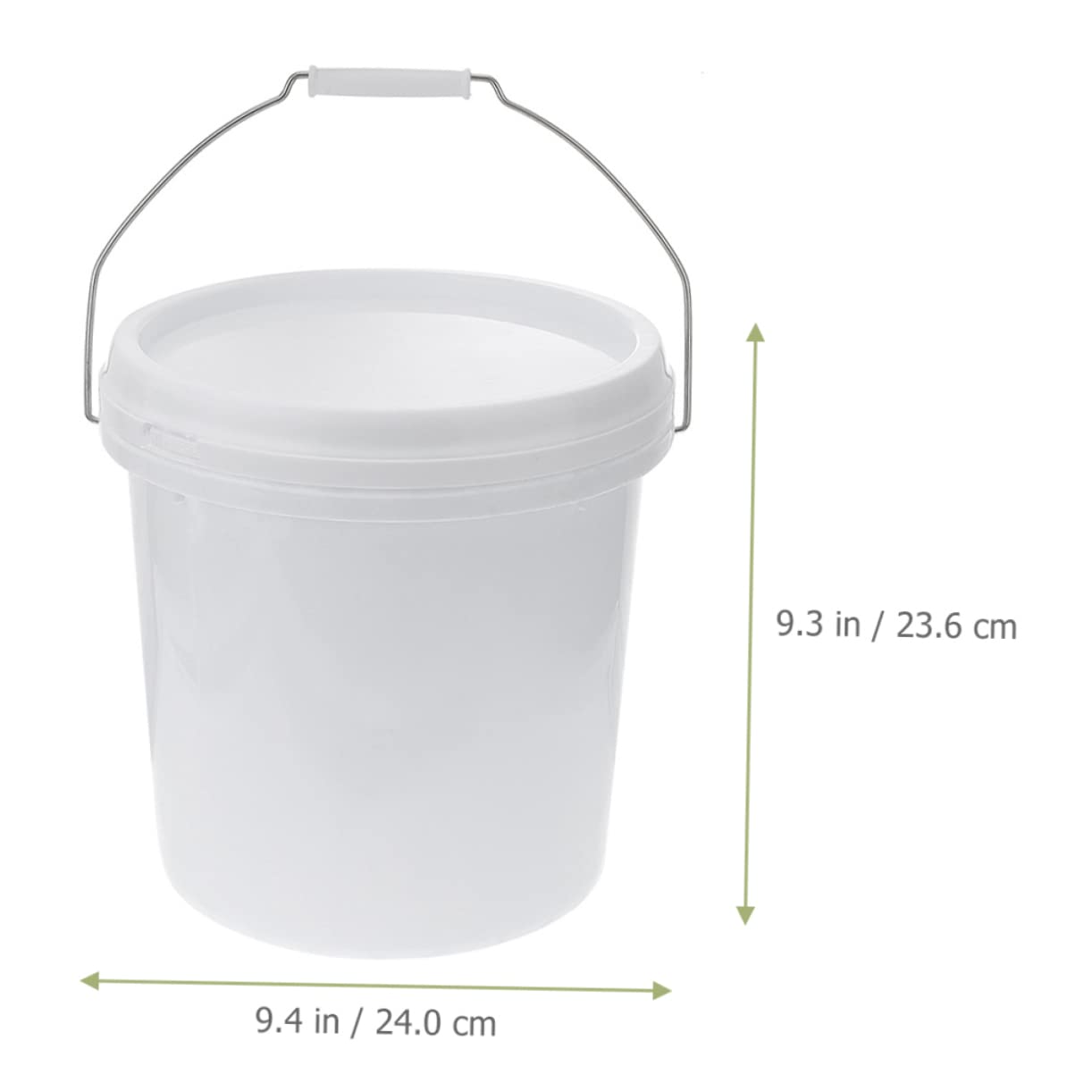 MUCKLILY Gallon Bucket with Lid Cleaning Bucket Liners Food Container Basket Container with Lid Commercial Utility Flour Rack Food Jar Food Grade Bucket Water Foods Food Grade Plastic White