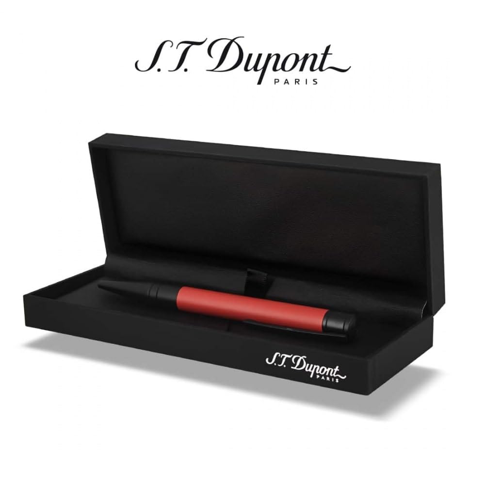 S.T.Dupont D Initial Black/Matt Red Penna a sfera