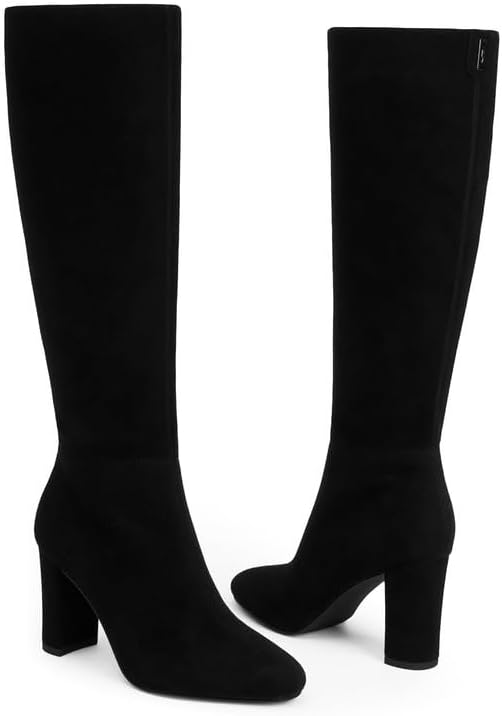 Modatope Knee High Boots for Women Chunky Heel Rounded Toe Womens Tall Boots - Image 5