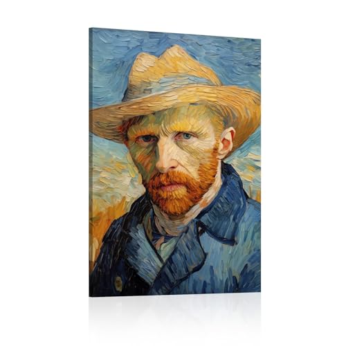 Décoration salon Van Gogh autoportrait avec cadre prêt à poser