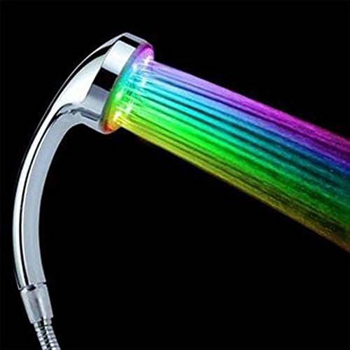 Whitelotous Colorful Led Handheld Shower Head LED Lights Shower Faucet Changes Automatically By