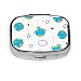 Produktbild Abstrakte globale Erde Globen Pillendosen Metall niedliche Pillendose für Frauen Tablet Halter Wallet Organizer Fall für Tasche oder Geldbörse