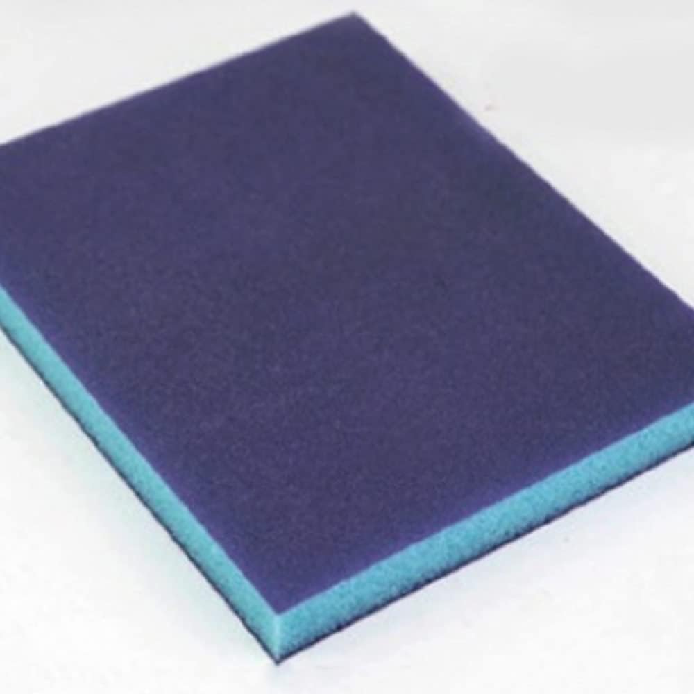 SHENGANG 10Pcs Sponge Sand Block Sand Double-sided Gray Blue Sponge Sand Block Sponge Sandpaper Sanding and Polishing Abrasive Tools,Blue,80