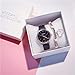Produktbild Frauen-Versatile Einfache Uhr, Fashion Trend Star Watch Für Freundin/Familie/Eltern, 30M Leben wasserdichte Uhr,Schwarz