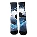 UTRSIFB Girl's Leisure Sports Socks, All Season Stockings, Soft Fashion Breathable Dress Decor Boots Socks Purple Flame Soccer