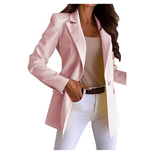 Elegant dam slim fit liten kavaj öppen plissé ärmar jacka långärmad jacka business wear lång kavaj eleganta damer, ROSA, S