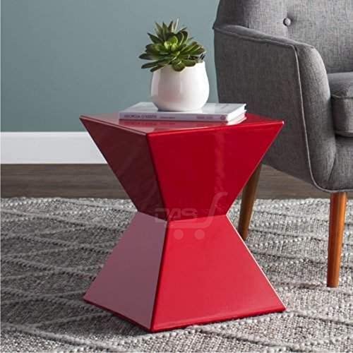 Image of Brown Arts Shoppee Craetive Side Table, Nightstand Coffee End Table for Living Room, Bedroom, Small Spaces Side Table for Living Room (Green) (Red)