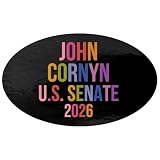 John Cornyn U.S. Senate 2026 Rainbow Gradient Political Campaign Vinyl Sticker Car Bumper Contemporary Election Artwork
