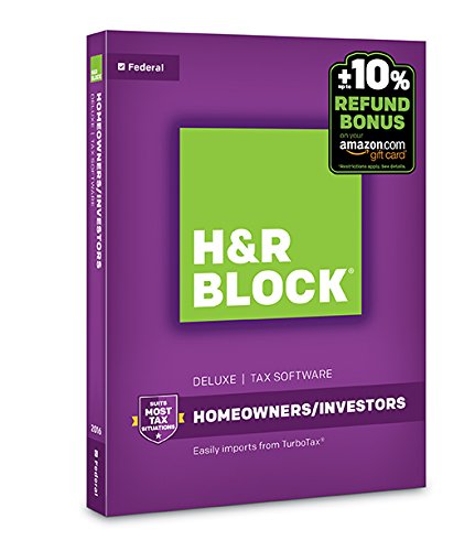 H&R Block Tax Software Deluxe 2016 + Refund Bonus Offer PC/Mac Disc [Old Version]