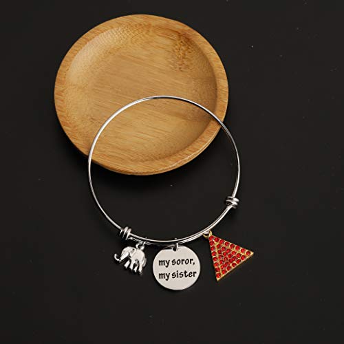 AKTAP Delta Sorority Paraphernalia Gift My Sorority My Sister Elephant Charm Bracelet DST Jewelry Greek Sorority Sisterhood Gift (Soror Sister Bracelet) - Image 4