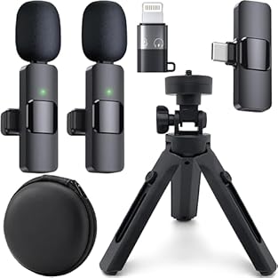 Effortless Setup: Seamlessly connect our Wireless Microphone for iPhone/Android with automatic pairing, reducing setup time and enhancing recording efficiency. Impeccable Sound Quality: Immerse yourself in pristine audio with our Govlax Wireless Micr...