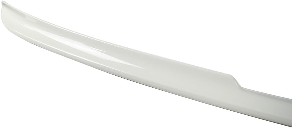 IKON MOTORSPORTS, Trunk Spoiler Compatible with 2003-2009 Mercedes-Benz E-Class W211 Sedan 4-Door, AMG Style Painted #960 Alabaster White ABS Plastic Rear Trunk Lid Spoiler Wing Lip