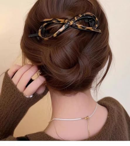 Pinza para cabello plana Sisadodo modelo XJJHairclip37-01Leopard color leopardo miniatura 3