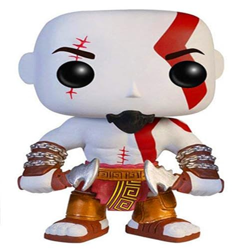 Pop God War 3: Krato s Action [Blanco Azul Negro] Alrededor de 4 Pulgadas Regalo Escultura Juguete Decoración Artesanía Estatua