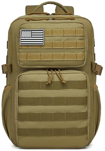 Image of Wotony Military Tactical Backpack for Men Waterproof Daypack 3 Day Assault Pack Molle Bag with Water Bottle Holder