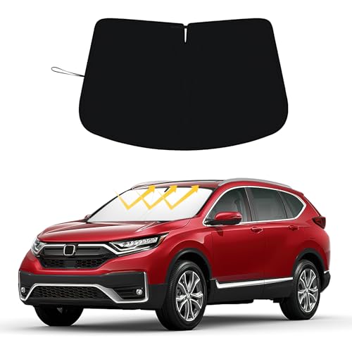 Image of Windshield Sun Shade for 2017-2022 Honda CRV| Front Window Sun Visor| 310T Reflective Polyester| UV Heat Insulation Protection| Foldable Sunshade with Storage Pouch| Outdoor Camping