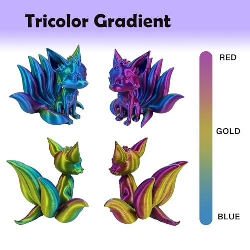 Image of Reprapper Triple Color Filament Coextrusion PLA Filament 1.75mm for 3D Printer, Multicolor Like Dual Color Rainbow PLA, 2.2lbs (1kg), Silk PLA Red /Gold /Blue
