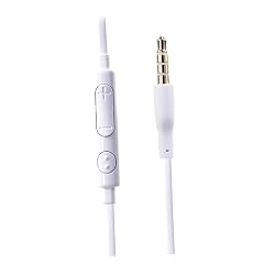 Homoyoyo Ear Headset Mic Stereo Earphones in-Line Volume Control White High Efficiency Drivers Noise Isolation Sports Suitable
