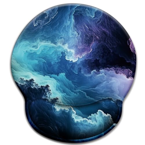 LIMKRIAN Galaxy Mouse Pad with Wrist Rest, 9.8 x 8.6 in