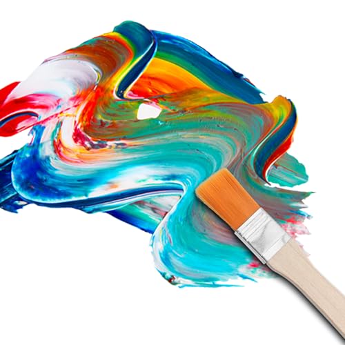 Miniatura 4 de Xnjihwa 45 Piezas Pintura Barniz Nylon Brochas Pequeños Pinceles De Madera Pinceles Pintura Barniz Para Paredes,Retoques,Armarios,Vallas,Arte,Cabezal De Pincel De 0.6 Pulgadas