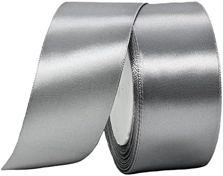 2x22m Dark Green Ribbon 25mm for Gift Wrapping,Satin Ribbon Green Christmas Ribbon Decorative Balloon Ribbon Cake Ribbon Fabric Thick Ribbon for Crafting Birthday Hair Bow Halloween Cake Decorations