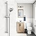 OFFO Shower Slide Bar 28 in Adjustable Installation Distance 19-27 in with 360° Adjustable Handheld Shower Head Holder for Bathroom, Screw Wall Mounted, Chrome Finish