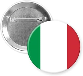 Italy Flag | Italian | 2.25 inch pin back button | Handpressed button | Homemade (2.25" Metal Pin back button)