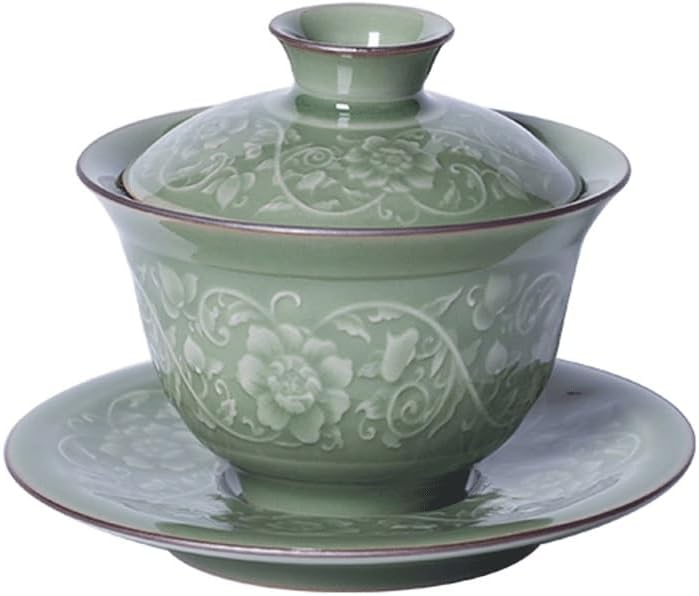 Azure Porcelain Tea Tureen Ru Kiln Cover Bowl Household Maker Cup