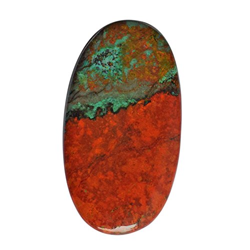 Cabochon en jaspe sonora dos plat 56x30mm pour éviter les ratés de sertissage